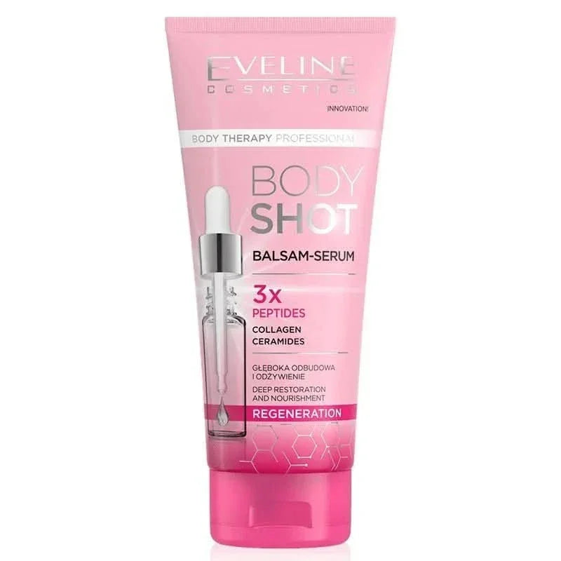 Eveline Body Shot Balm-Serum 3*Multipeptides Regeneration 200 ml - Cosmoshop