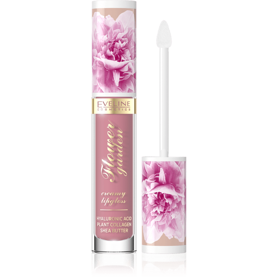 Eveline Cosmetics Flower Garden Creamy Lip Gloss 01 Delicate Rose - Cosmoshop - description