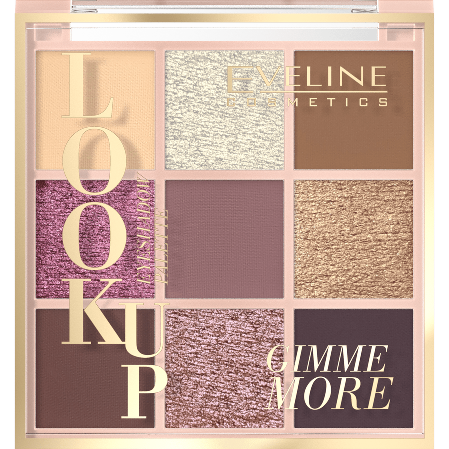 Eveline Cosmetics look up Eyeshadow Palette Gimme More - 9 colours - Cosmoshop - description