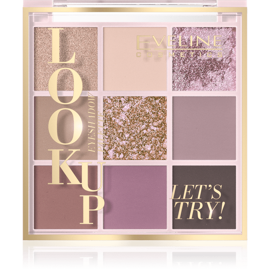 EVELINE COSMETICS LOOK UP EYESHADOW PALETTE LET'S TRY! - Cosmoshop - description