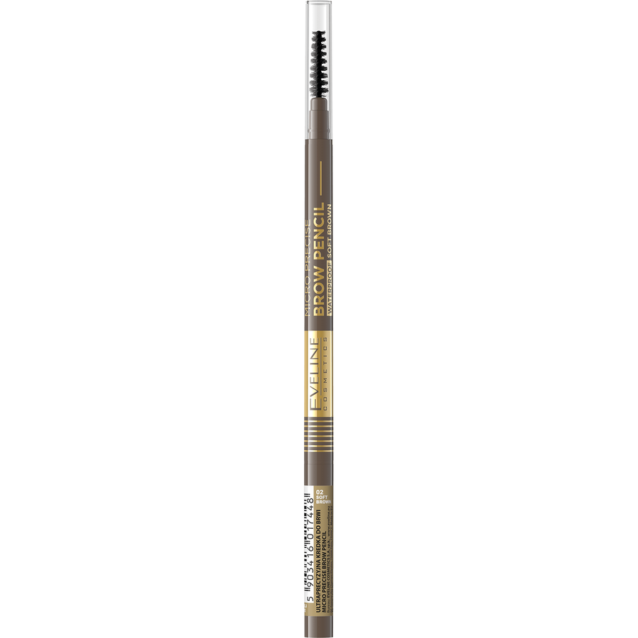 EVELINE COSMETICS MICRO PRECISE BROW PENCIL WATERPROOF - 02 Soft Brown - Cosmoshop - description