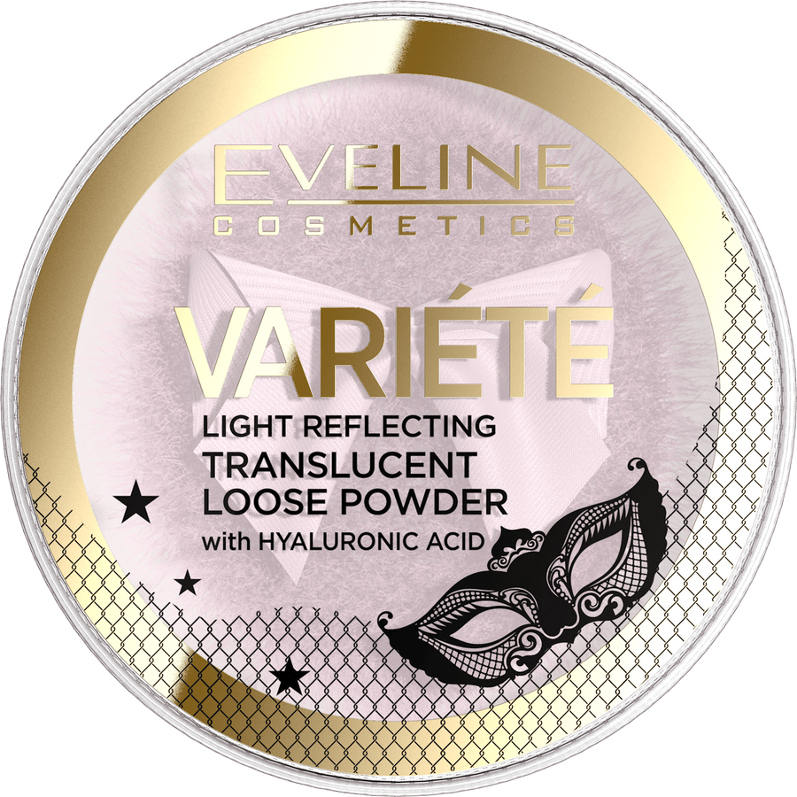 EVELINE COSMETICS VARIÉTÉ LIGHT REFLECTING TRANSLUCENT FACE & UNDER EYE LOOSE POWDER - Cosmoshop - description
