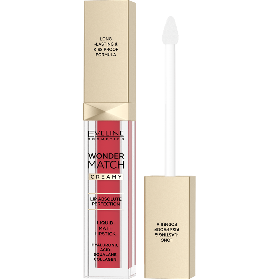 Eveline Cosmetics Wonder Match Liquid Matt Lipstick - 06 CLASSIC RED - Cosmoshop - description