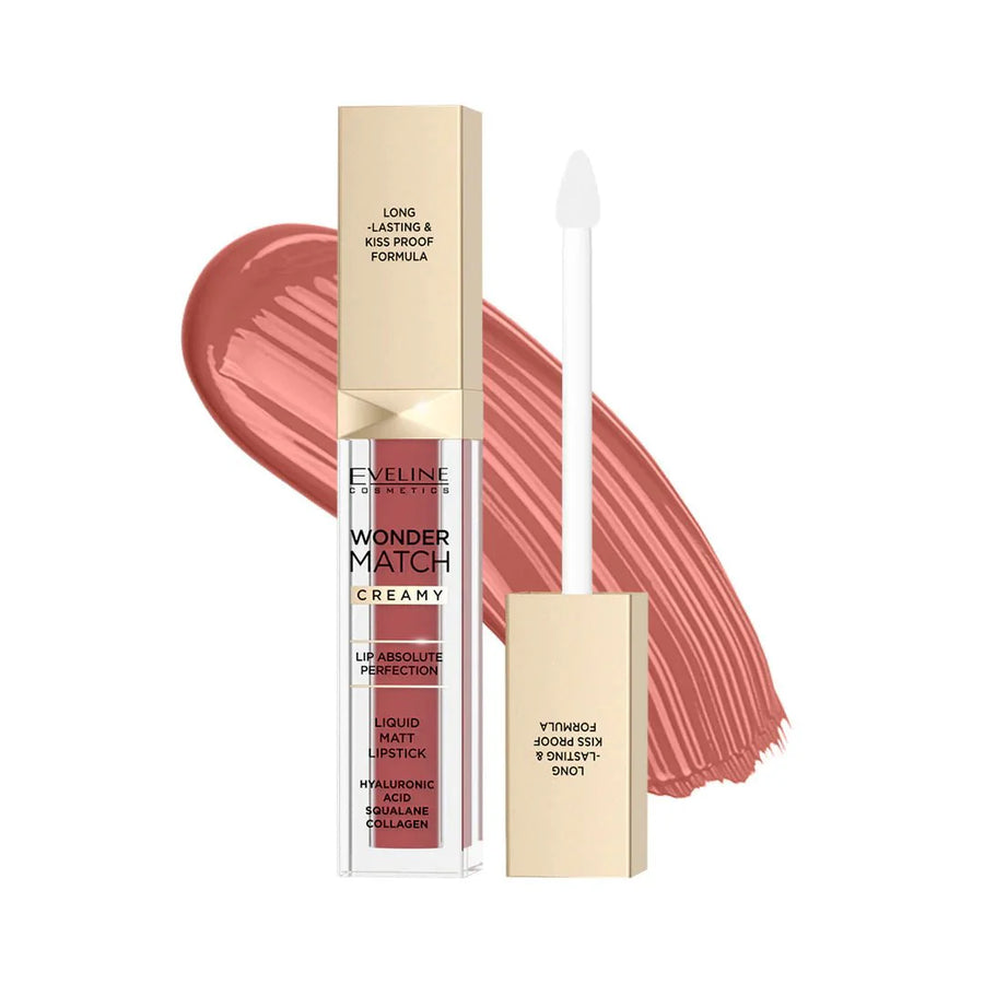 Eveline Cosmetics Wonder Match Liquid Matt Lipstick - 07 TOFFEE - Cosmoshop - description
