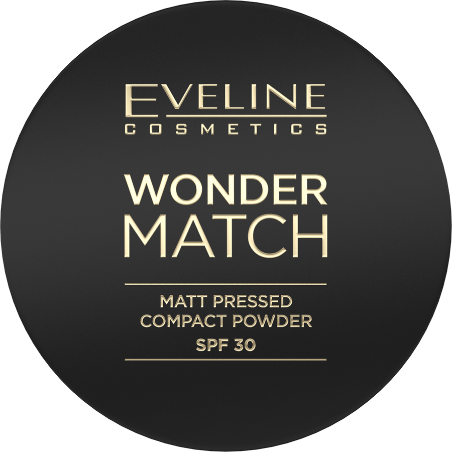 Eveline Cosmetics Wonder Match Matt Pressed Compact Powder SPF 30 02 Medium Beige - Cosmoshop - description