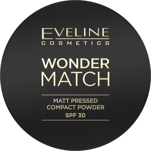 Eveline Cosmetics Wonder Match Matt Pressed Compact Powder SPF 30 02 Medium Beige - Cosmoshop - description