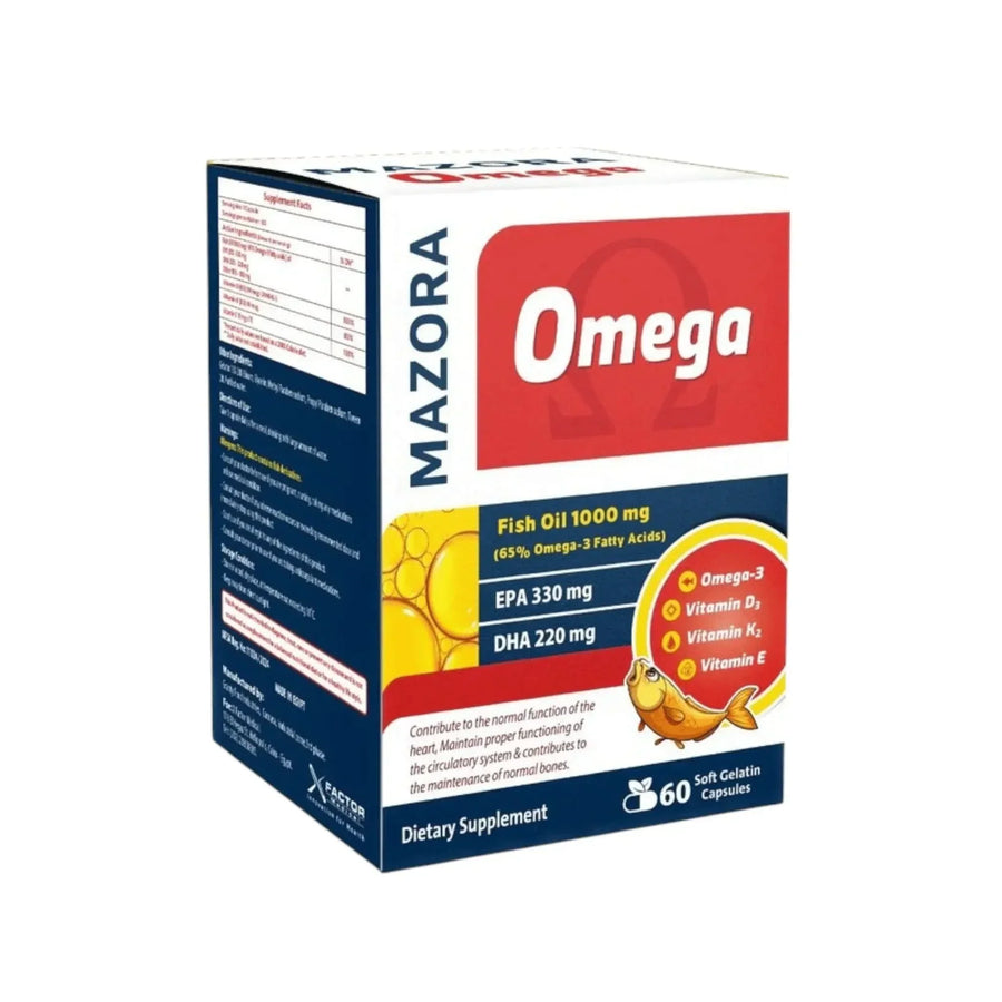 Mazora Omega 60 soft gelatin  capsules - Cosmoshop